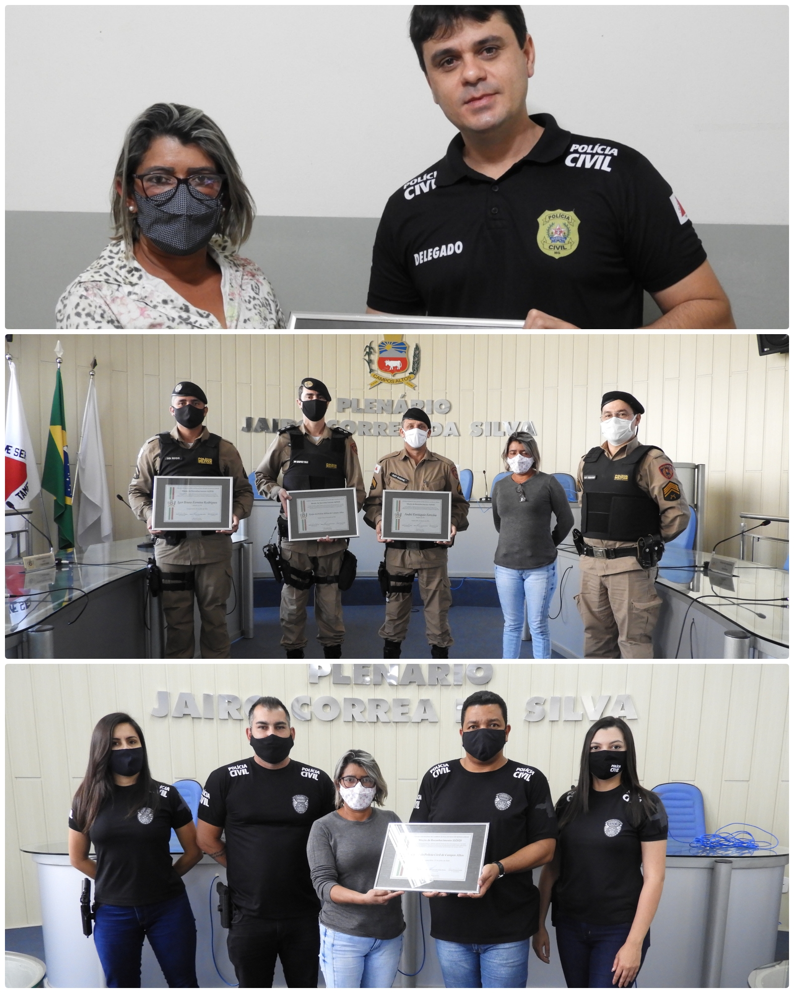 Câmara Municipal outorga Moção Honrosa à Policia Militar e Policia Civil de Campos Altos