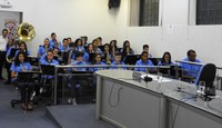 Câmara Municipal, recebe a Banda Lira Santo Antônio na celebração da Proclamação da República
