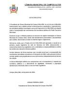 Nota explicativa sobre o Projeto de Lei n 001/2026.