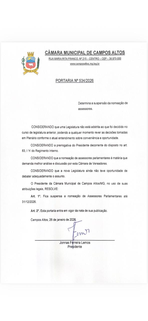 Portaria nº 534/2026 